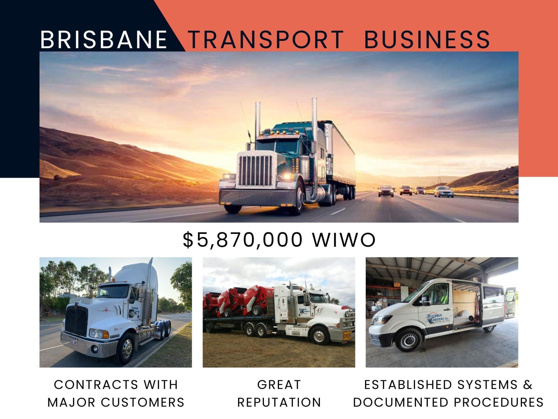 Established Transport Business - Ready to Go!