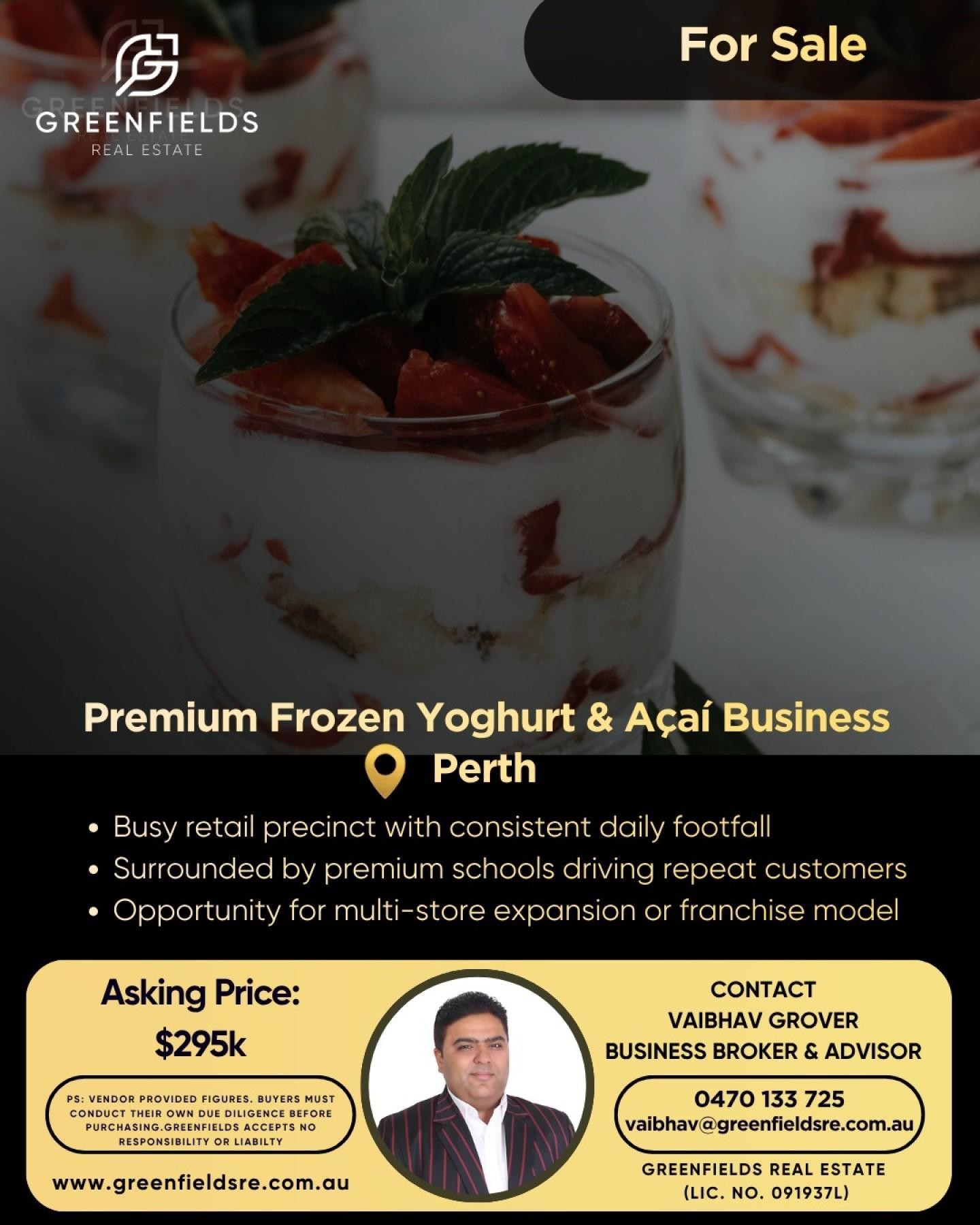 Premium Frozen Yoghurt & Açaí Business for Sale  Perth | High Growth Potential | Own the Brand