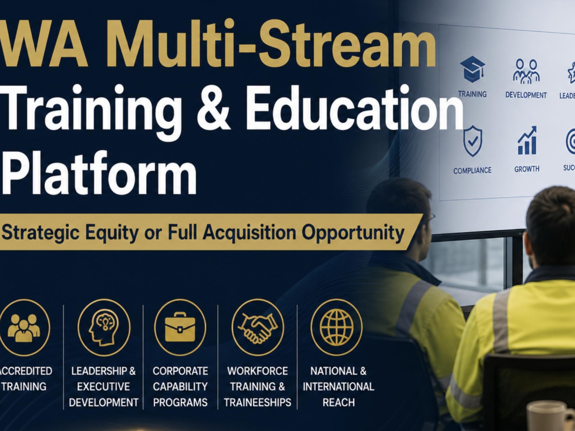 WA Multi-Stream Training & Education Platform | Strategic Equity or Full Acquisition Opportunity