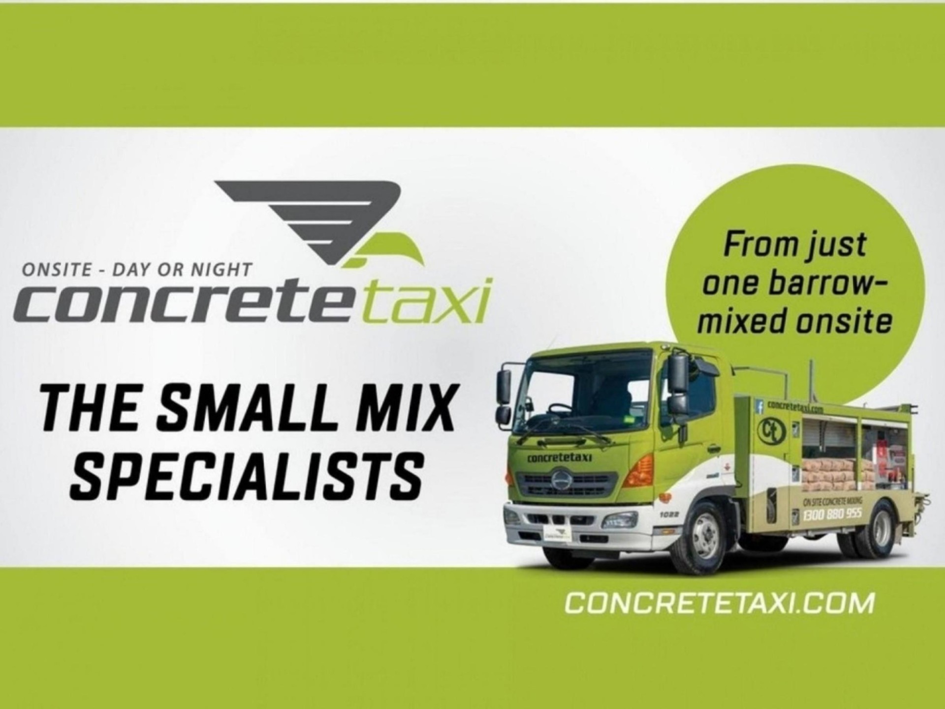 Concrete Taxi Franchise - Canberra Area! Mobile Truck Opportunity! Potential $100 - 200k EBITDA!